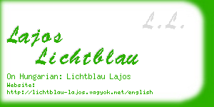 lajos lichtblau business card